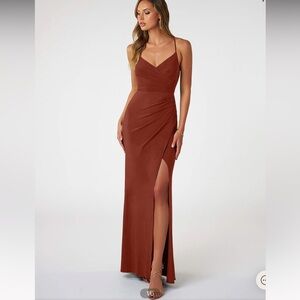 Azazie Sami Dress Terracotta